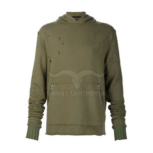 Vêtements décontractés d'hiver de qualité supérieure sweats à capuche en détresse pour adultes nouveauté respirant teint uni avec col à motif solide - Product Image 1