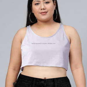 Nardon Apparel Custom Retro Vintage Acid Girl Crop Top Cuello redondo Ropa de mujer Decoración de botones de verano - Product Image 4