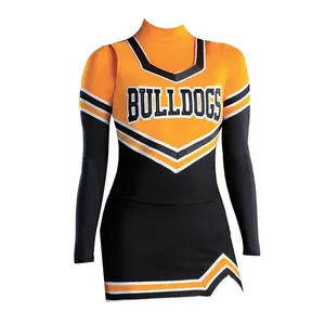 cheap wholesale customization sublimation cheerleading Jersey/cheerleading skirts
