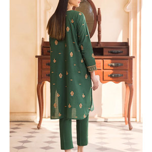 Vente en gros de 3 pièces de pelouse salwar kameez pour femmes, broderie surcousue du pakistan Salwar et pelouse dupata - Product Image 2