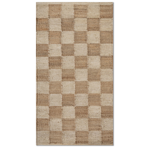 Alfombras de Yute y Cáñamo Nomadic Threads PDJT-482, Tejido Plano Color Marfil, Diseño de Patchwork, Rectangulares, para Pasillo, Sala de Estar y Dormitorio - Product Image 1
