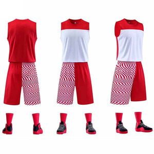 Dernière conception de sublimation personnalisée ensemble d'uniformes de basket-ball à broderie réversible meilleur vente en gros uniforme de maillot de basket-ball pour hommes - Product Image 1