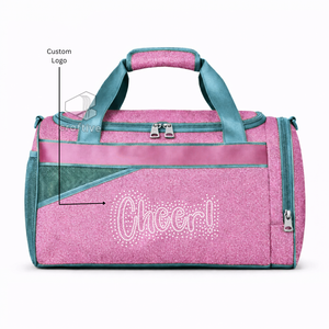Custom <b>Glitter</b> PU Rhinestone Weekender Cheerleading Duffel <b>Bag</b> Sparkly Dance Practice And Sports Large Capacity Team <b>Bag</b> - Product Image 5