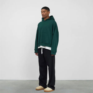 Sweat à capuche surdimensionné pour homme, qualité supérieure, 100% coton molletonné, 300g, respirant, nouveau style, design lourd, col à capuche - Product Image 3