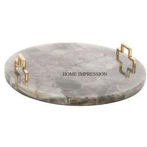 Design moderne minimaliste Plateaux de service alimentaire non toxiques de couleur personnalisée avec poignées en aluminium de conception de feuille Utilisation de fête à la main - Product Image 5