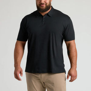 Polo para Hombre de Color Sólido, Camisa para Hombre, Tejido de Punto, Diseño Comprimido, Cómodo y Transpirable - Product Image 1