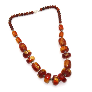 Collar de Resina de Diseño Lujoso, Hecho a Mano, con Aspecto Atractivo, para Bodas, Fiestas, Compromisos, con Cadena de Cuerda Negra de Moda - Product Image 1