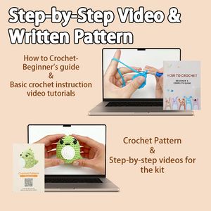 Kit <span class=keywords><strong>de</strong></span> Ganchillo Umy Yarn, Regalo Educativo, Duradero, Suave, para Tejer, con Diseños <span class=keywords><strong>de</strong></span> Dibujos Animados, Ecológico, para Principiantes, Decoración - Product Image 3