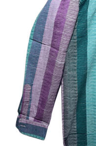 Camisa de Manga Larga para Hombre, 100% Algodón, Multicolor, de Calidad Superior, Estampada a Mano con Rayas |   Diseño |   Suministro al por Mayor - Product Image 4