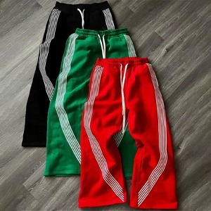 Pantalons de survêtement surdimensionnés en molleton épais à lavage acide personnalisés OEM, pantalons de survêtement graphiques - Product Image 1