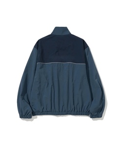 Veste coupe-vent imperméable à coque souple avec fermeture éclair personnalisée, unisexe, en toile, col montant, 100% coton avec poignets élastiques - Product Image 2