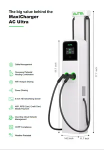 USA Standard Electric Car Ev Charger AC 19.2kW Commercial Car Charging Station Popular Fast Electric Car Charger Station