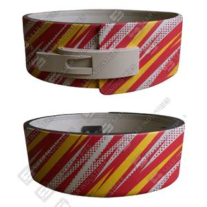 Cinturón de Cuero Cabretta 100% Genuino de 10 mm de Grosor, Cinturón de Levantamiento de Pesas con Hebilla de Palanca, Personalizable por Sublimación, para Fisicoculturismo - Product Image 1