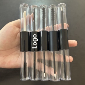 Envase Doble Transparente Negro <span class=keywords><strong>de</strong></span> 10 ml para Brillo Labial ISMAN, Tubo Vacío 2 en 1 para Rímel y Delineador <span class=keywords><strong>de</strong></span> Ojos, Envase Cosmético - Product Image 1