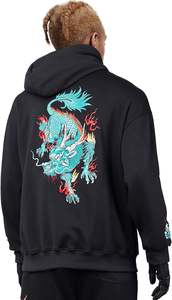 Streetwear Hommes Dragon Brodé Heavyweight Graphic Hoodies avec un diable graphique élégamment brodé dos et poitrine sweat à capuche - Product Image 6