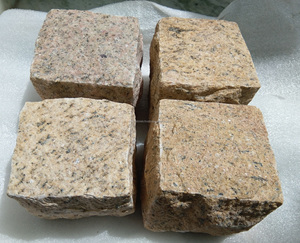 Vàng Granite <span class=keywords><strong>Cube</strong></span> Cobble lát đá tự nhiên ngoài trời cảnh quan vườn vỉa hè Con Đường bán buôn đường lái xe đậu xe - Product Image 6