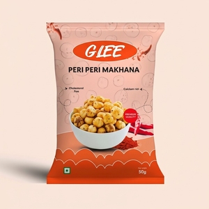 Glee Impex Premium, Bocadillos de Makhana Fox Nuts con Sabor Picante Peri-Peri, 50g, Bajos en Grasa, Sin Gluten, Altos en Proteínas, Fibra y Nitrogénos - Product Image 1
