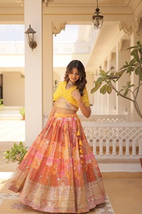 Lehenga Choli Tradicional India Más Vendida para Fiestas Nupciales, para Niñas y Mujeres, Último Modelo Exclusivo de Alta Demanda en Exportación - Product Image 5