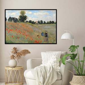 Póster de Lienzo con Pintura al Óleo de Claude Monet, Mohnfeld Cerca de Argenteuil, Impresión Artística en Acuarela y Óleo - Product Image 2