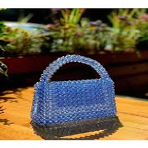 Mini sac Ombre clair à rose cristal perlé, effet chatoyant, élégante poignée supérieure incurvée, disponible à prix de gros. - Product Image 1