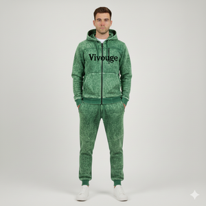 ชุดวอร์ม2ชิ้นสำหรับผู้ชายชุดวอร์มล้างกรดแบบกำหนดเองชุดวอร์มเสื้อมีฮู้ดสำหรับวิ่งออกกำลังกายยิมสำหรับผู้ชายชุดวอร์มฤดูหนาว - Product Image 5