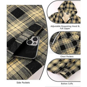 Sweat à capuche en flanelle, tissu doux, manches longues, design confortable, idéal pour le quotidien, les voyages et le temps froid - Product Image 5