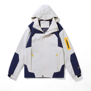 OEM Vente en gros Article très vendu Veste d'extérieur personnalisée Veste coupe-vent coupe-vent pour hommes, couleur patchwork, avec poches zippées - Product Image 1