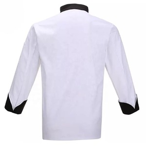 Precio al por mayor Cómodo 100% Algodón Manga completa Chef Uniforme Bajo MOQ Secado rápido Chef Uniforme Color sólido - Product Image 3