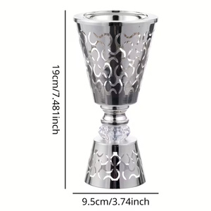 Luxury <b>Silver</b> Metal Incense <b>Burner</b> with Cutwork Design Crystal Base Bakhoor Oud Charcoal <b>Burner</b> for Arabic Home Decor & Gifting - Product Image 6