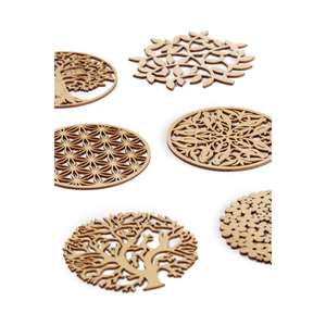 Dessous de plat en bois fabriqué à la main protecteur de table support de service pour cuisine salle à manger utilisation polyvalente décorative - Product Image 5