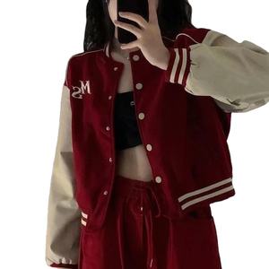 Top qualité Baseball veste lettre imprimer doux surdimensionné manteau femmes vestes en cuir mode coréenne Streetwear - Product Image 1