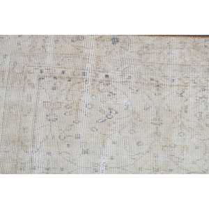 พรมวินเทจตุรกีขนาดเล็ก 1.6x3.3 ฟุต (49x100 ซม.) พรมลายอิคัตสีขาว - Product Image 5