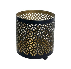 Soporte votivo de hierro de diseño con diseño floral moderno y arte láser preciso para pantallas de luz elegantes - Product Image 2