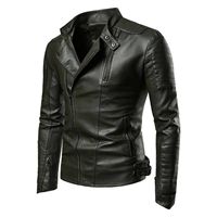 Veste chemise en cuir PU noir pour homme avec fermeture boutonnée et poches poitrine, style décontracté, col rabattu, coupe classique, pour l'automne