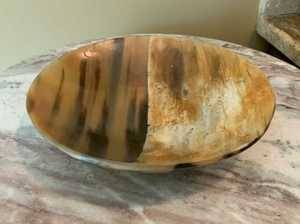 Bol en corne sculpté à la main authentique Bol artisanal traditionnel Ustensiles de cuisine éco-conscients pour décor de salle à manger rustique à moindre coût - Product Image 5