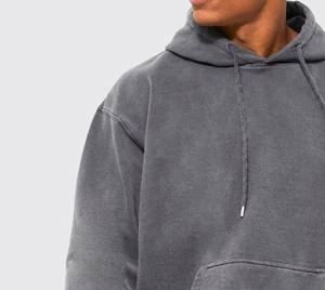 Pulls à capuche de qualité supérieure pour hommes, confortables et réglables, de couleur unie, taille normale, en coton biologique - Product Image 6