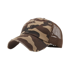 Sombrero de camionero estructurado de 6 paneles al por mayor, gorra curvada Snapback impresión Digital camuflaje, gorra blanca desgastada personalizada para gorra de caza - Product Image 3