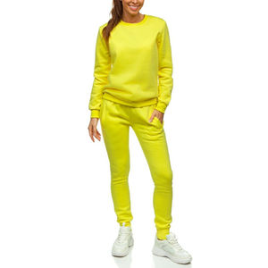 Women's Spring Summer <b>2</b>-<b>Piece</b> Track Suit Casual <b>Lounge</b> Wear with Custom Logo Breathable Quick Dry Hoodie Tops Pants OEM Service - Product Image 1