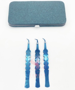 Pince à épiler professionnelle en acier inoxydable de qualité supérieure, logo personnalisable, précision, antistatique, durable, pour cils - Product Image 5