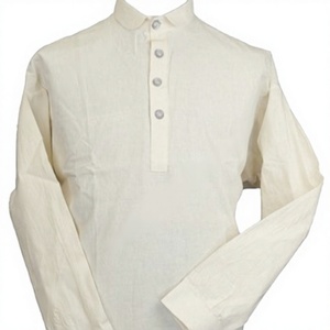 เสื้อเชิ้ตยูนิฟอร์มทหารอเมริกันแขนยาวสำหรับผู้ชาย แบบจำลองสำหรับกิจกรรมกลางแจ้ง ลายเรียบ ผ้าคอตตอนทวิล - Product Image 1