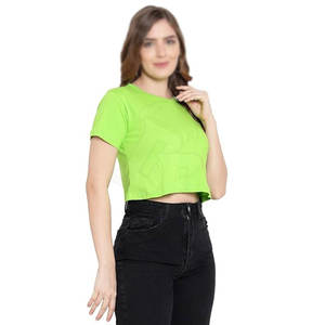 2025 última Camiseta corta de estilo único de verano para mujeres Ideal para salidas relajadas para venta en línea - Product Image 5