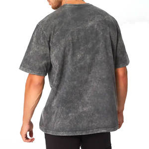 เสื้อยืดผ้าฝ้ายนุ่มสำหรับผู้ชายเสื้อยืดวินเทจคอกลมขนาดใหญ่พิเศษสำหรับฤดูร้อนลายกรดซักโลโก้ - Product Image 2