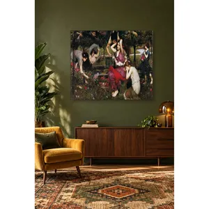 Fida Waterhouse Flora and the Zephyrs Girls Picking Flowers in the Garden Impression sur toile - Product Image 1