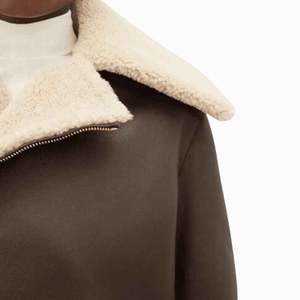 Leather Fur Jacket 2025 Autumn New Fur Collar Leather Jacket Women Ladies Leather Coat - Product Image 3