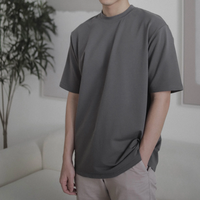 T-shirts surdimensionnés pour hommes T-shirt à col rond à la mode Streetwear T-shirt à manches courtes lourd