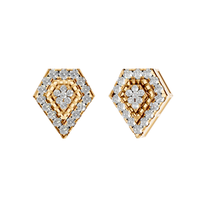 Boucles d'oreilles clous en or blanc et or rose 14 carats de qualité supérieure avec diamants de laboratoire taille brillant certifiés IGI OEM ODM pour fiançailles - Product Image 2