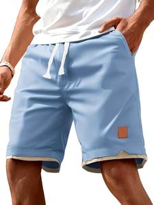 Shorts casuales de algodón 100% para hombre, cintura media, para verano, para correr, trotar, deportes, diseño y logotipo personalizados al por mayor. - Product Image 1