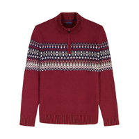 Cardigan en tricot jacquard haut de gamme pour femme, en nylon/acrylique, avec fermeture éclair, décontracté, logo frontal, manches trois quarts, collection automne