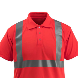 Venta caliente de los hombres Hi Vis Polo Camisetas DE TRABAJO Logotipo personalizado Ropa de seguridad con reflectante Hi Vis Impermeable Hi Vis Polos - Product Image 4