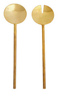 Servidores de ensalada de acero inoxidable pulido dorado mate para utensilios de cocina, vajilla, Hotel y restaurante, artículos de cocina de lujo para el hogar - Product Image 3